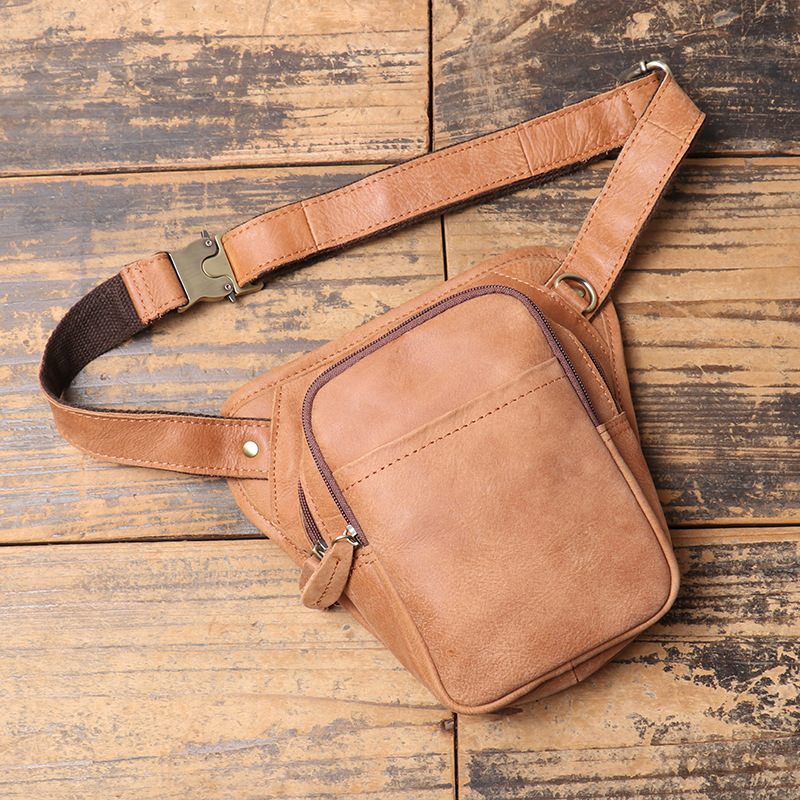 Belt Mens Fashion - Sac banane en cuir véritable pour