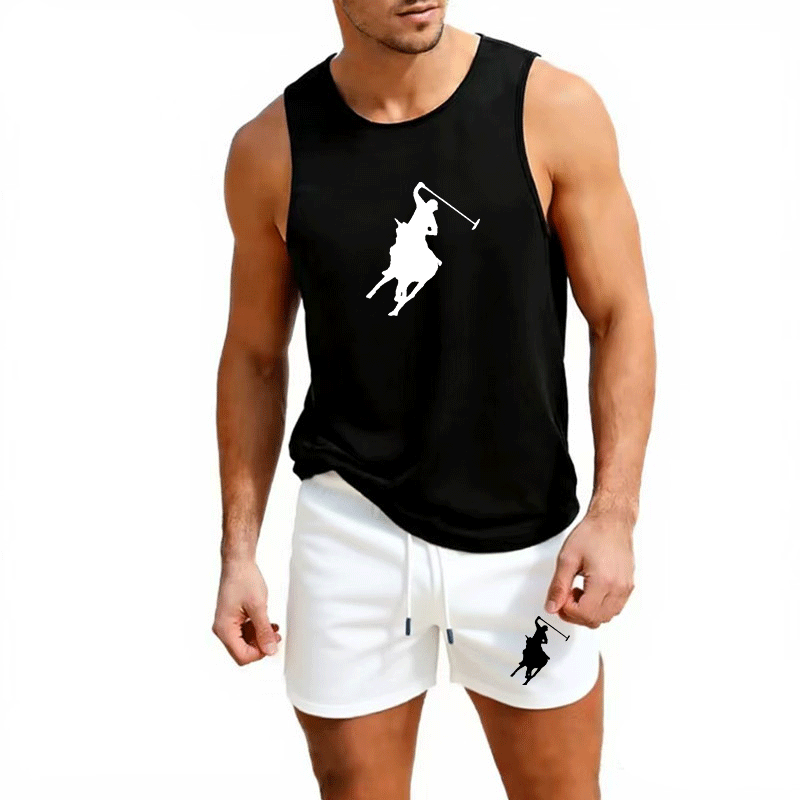 Mens Fashion Vest - Ensemble 2 pièces gilet et short