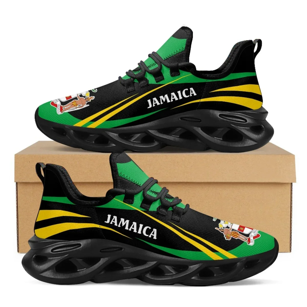 Mens Fashion Trainers - Jamaïque drapeau imprimer chaussures hommes baskets