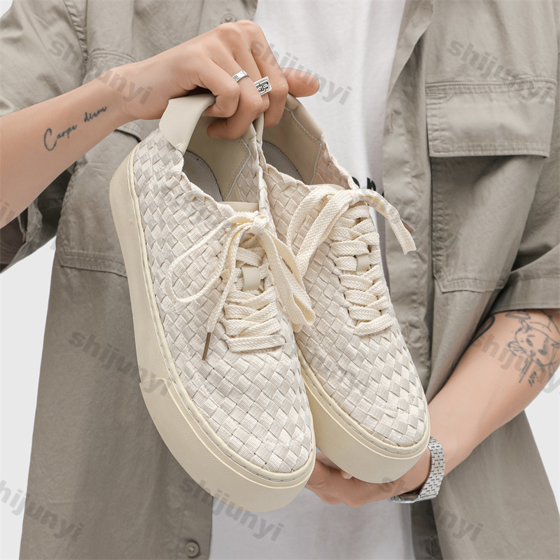 Mens Fashion Help - Chaussures décontractées pour hommes, tissage respirant,