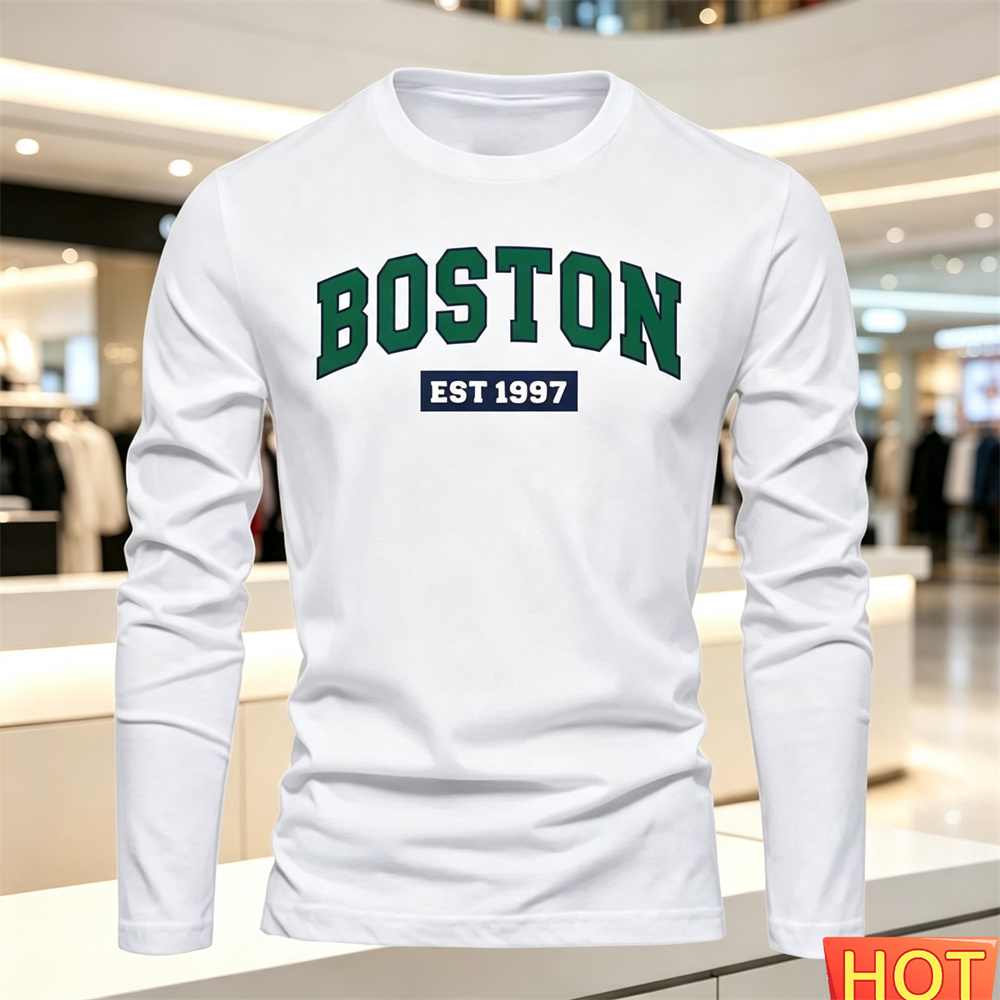 Men'S Fashion Y2K - T-shirt à manches longues pour hommes,