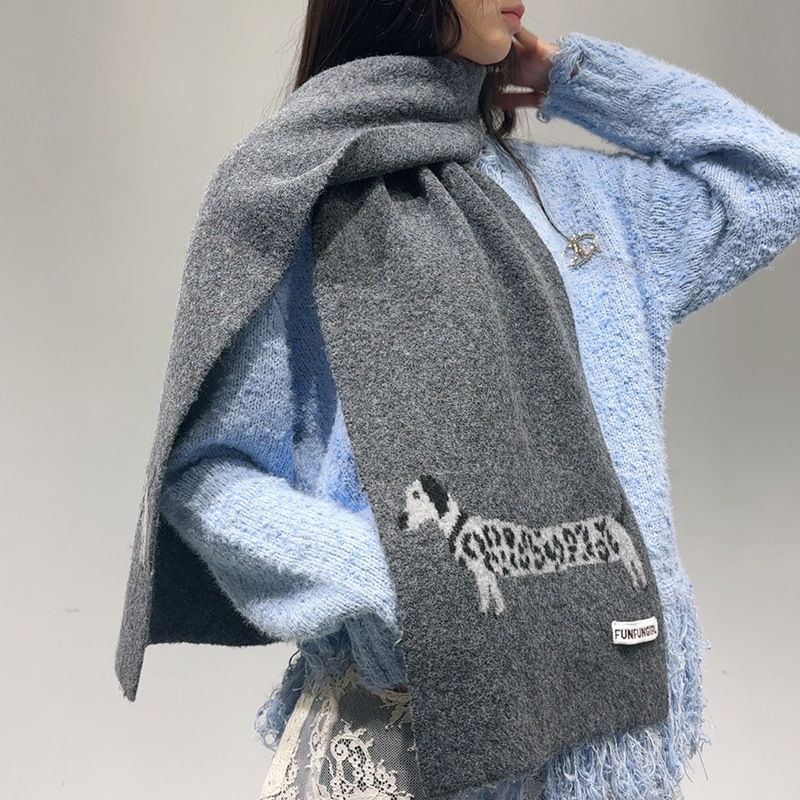 Men'S Fashion Korea - Version coréenne laine mélange chiot Jacquard