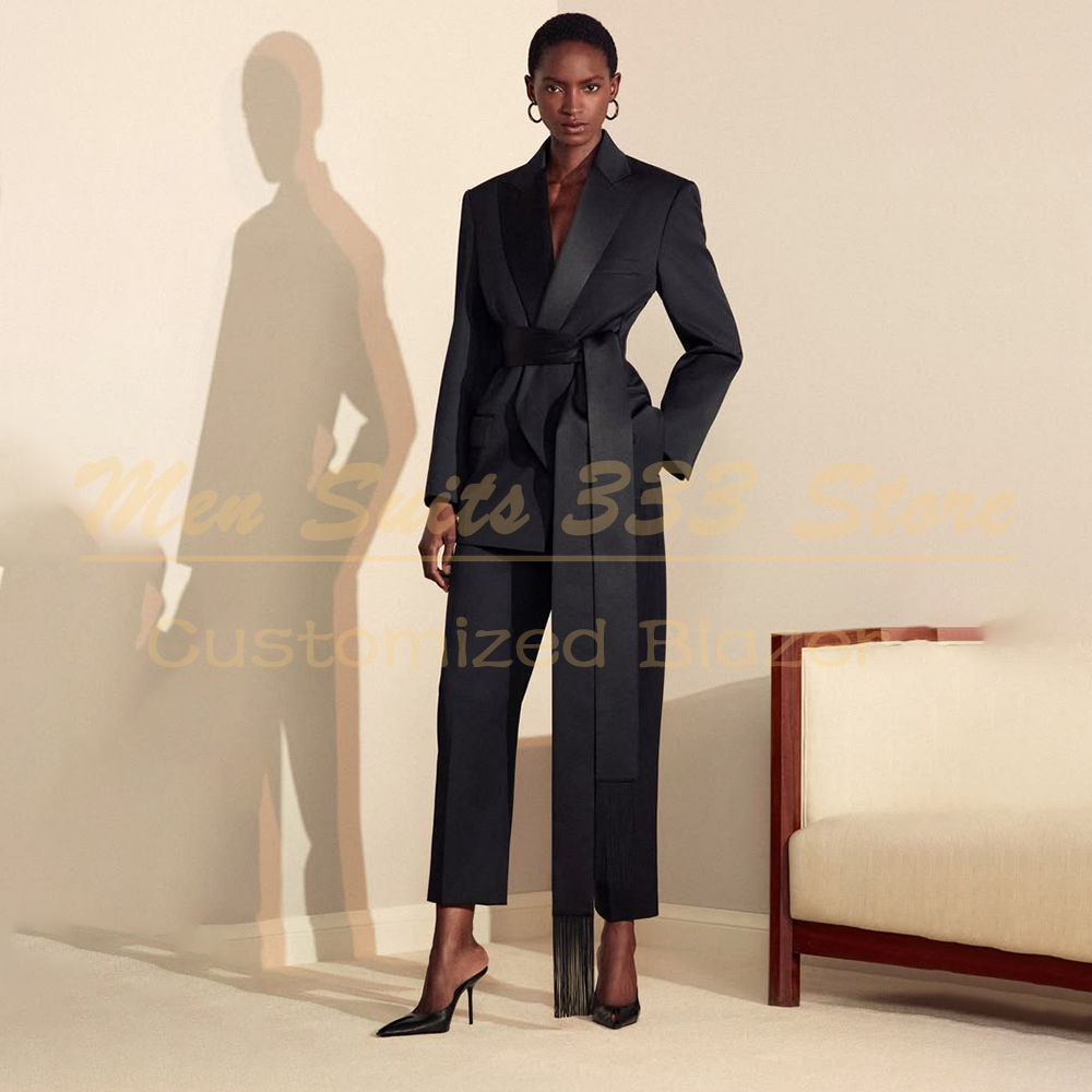 Men'S Fashion All Black Outfit - Ensemble 2 pièces pour femmes avec