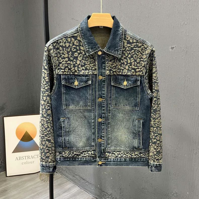 Mens Fashion Denim Jacket - Veste en jean tendance pour homme,