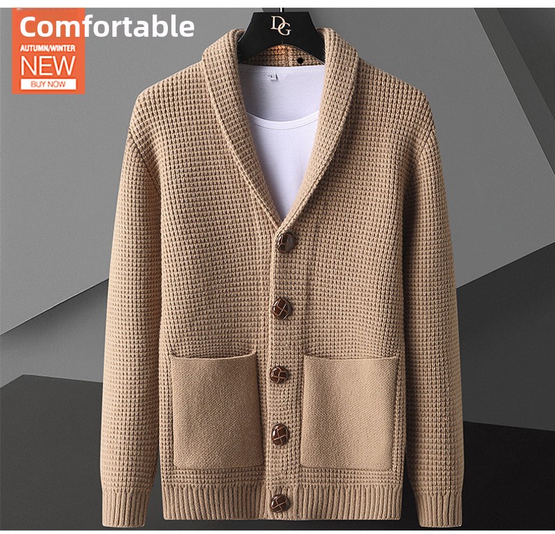 Mens Fashion Mullet - Veste en tricot de luxe haut