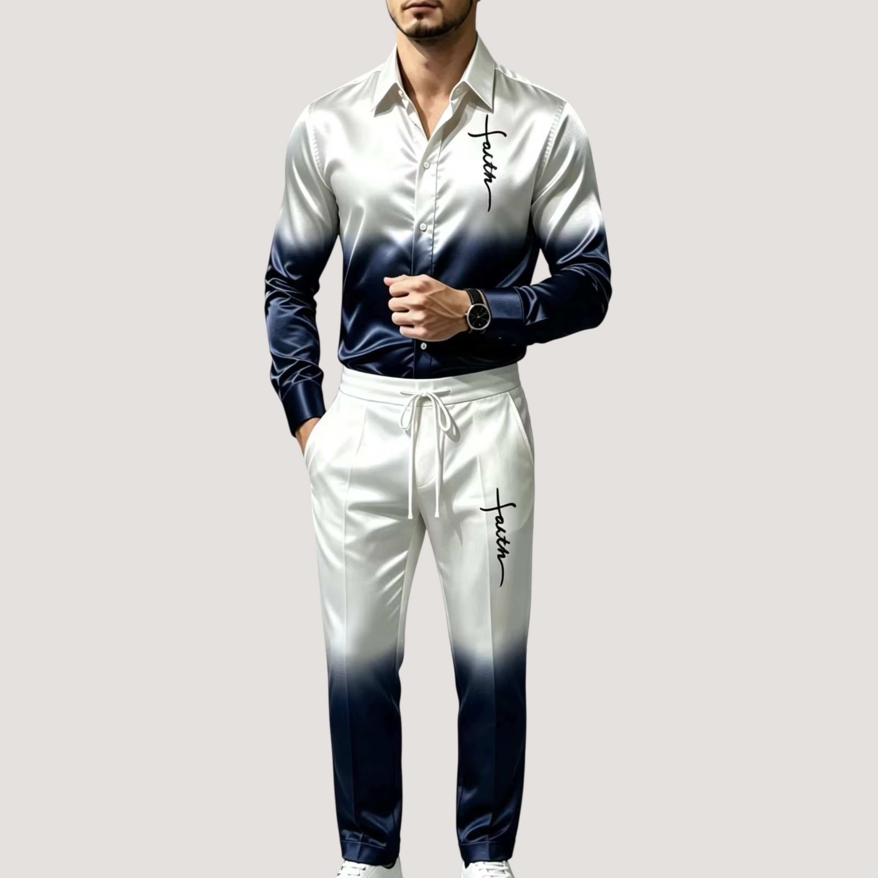 Men'S Fashion Advice - Ensemble de survêtement en satin de