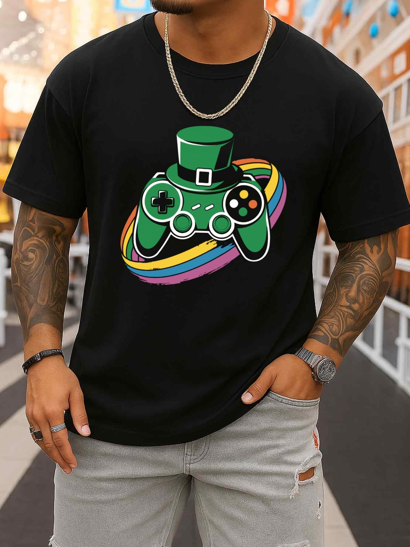 Men'S Fashion All Black Outfit - T-shirt pour homme à manches courtes,