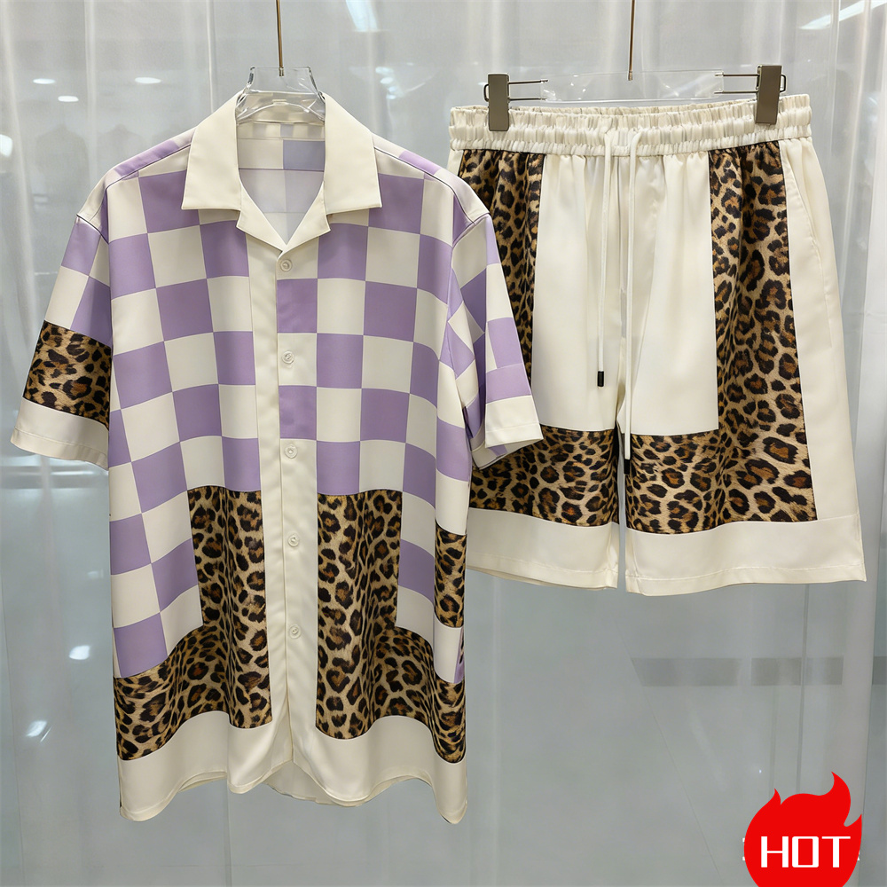 Men'S Fashion Y2K - Ensemble de chemise et short de