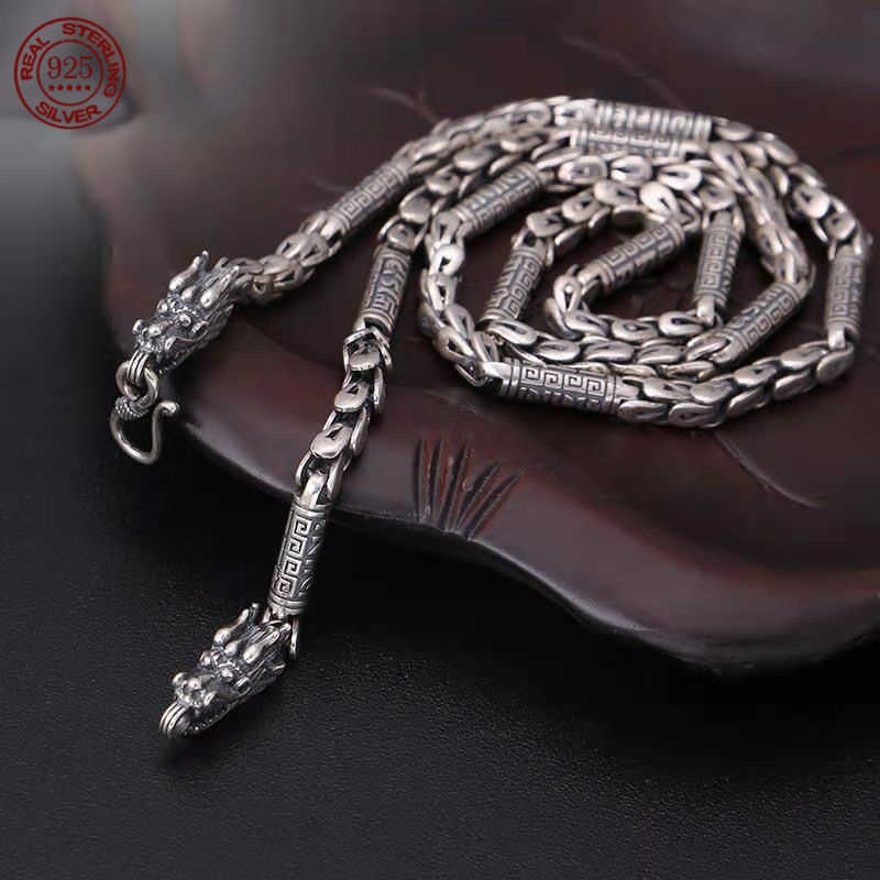 Mens Fashion Mullet - Collier tête de dragon dominateur pour