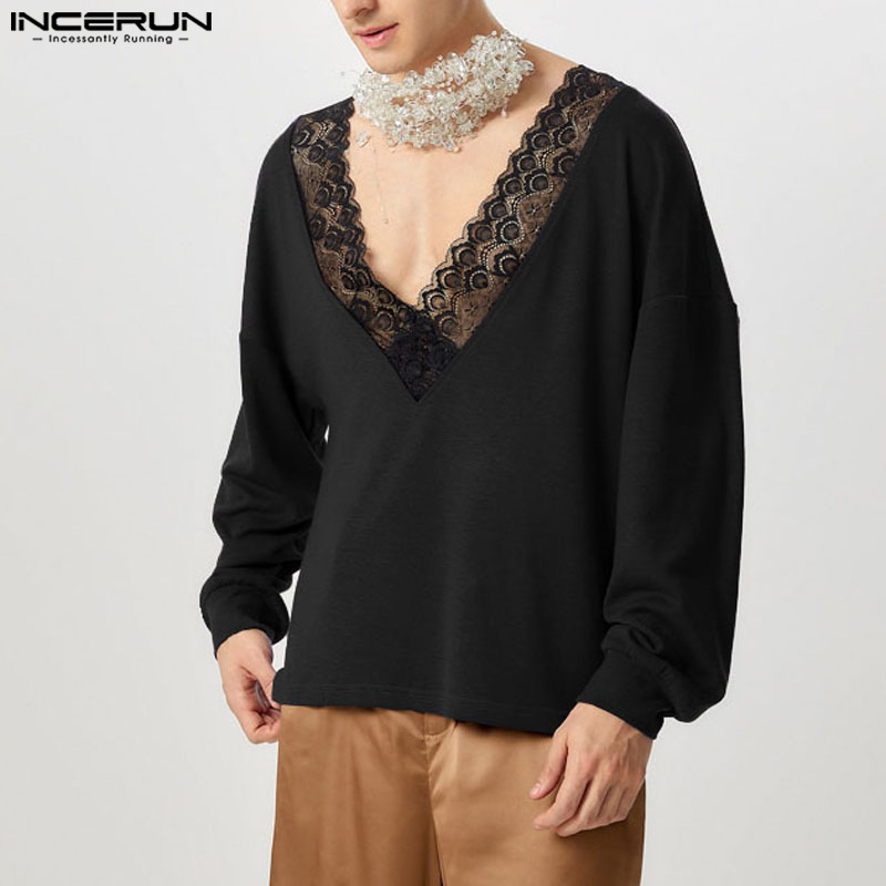 Mens Fashion Mullet - INCERUN décontracté ample mode chandails 2025