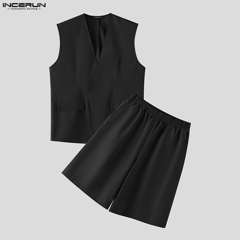 Mens Fashion Vest - Ensembles Homme INCERUN – Gilets sans