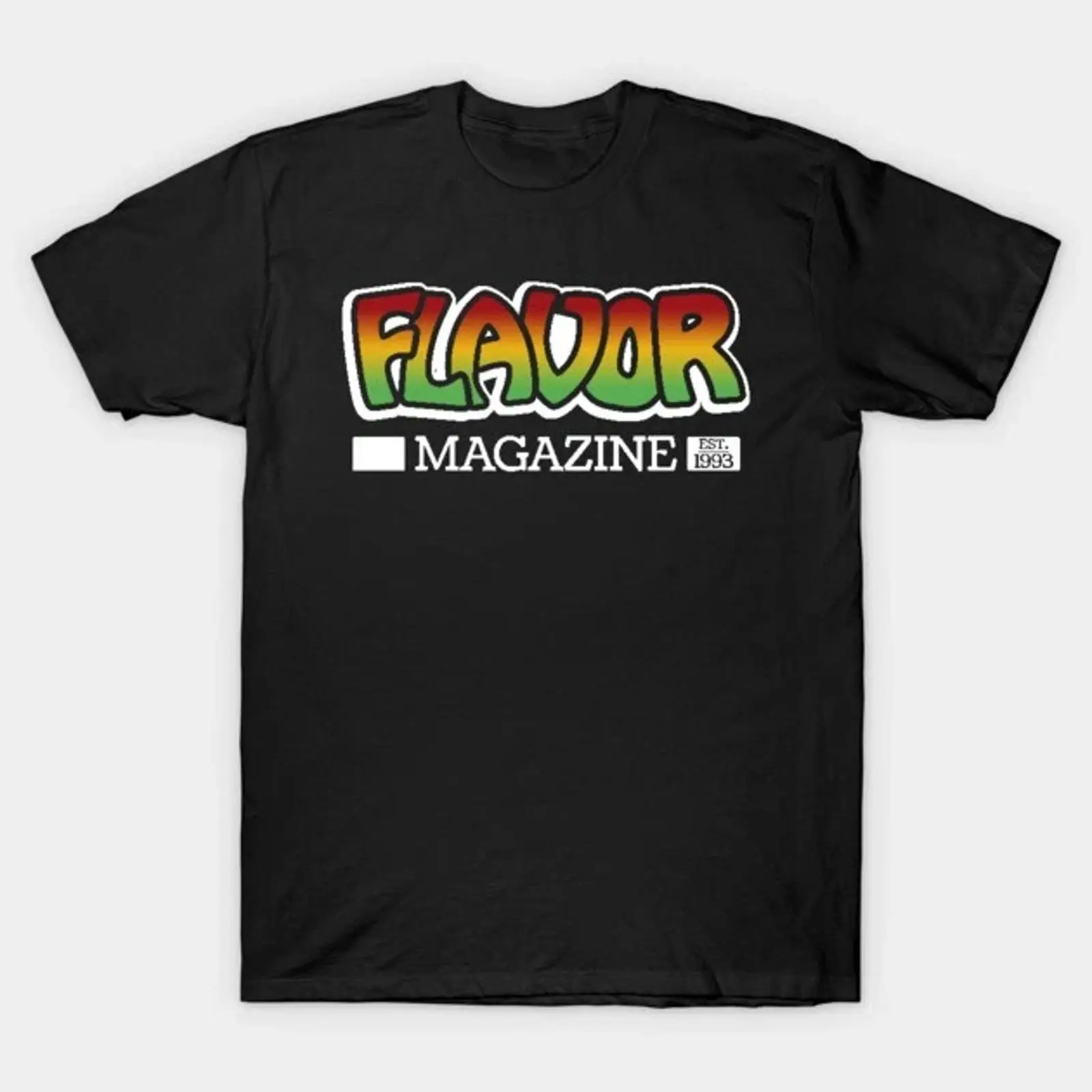 Mens Fashion Magazines - T-shirt Flavor Magazine vintage délavé unisexe,
