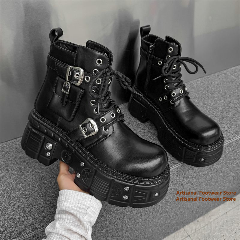 Bottes noires à plateforme ave - Chelsea Boots Men avis et prix