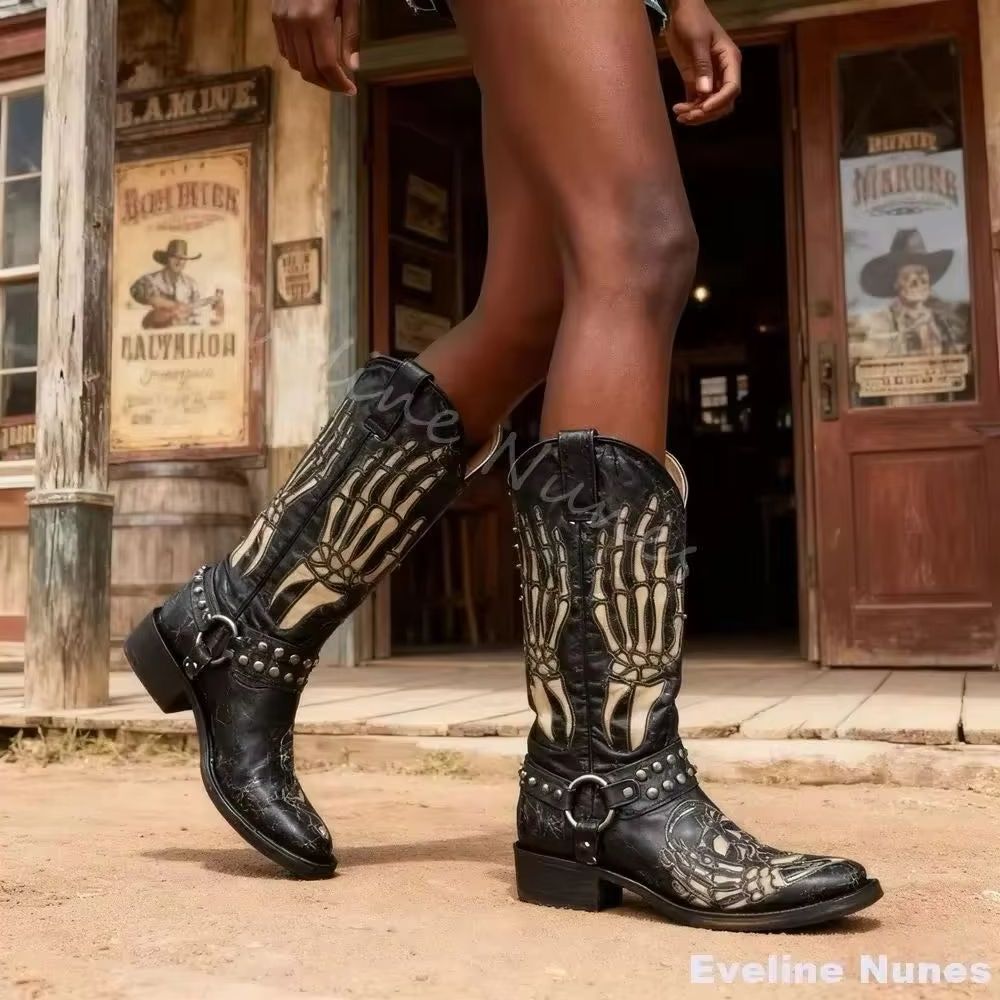 Bottes Western Totem Crâne Fem - Belt Mens Fashion avis et prix