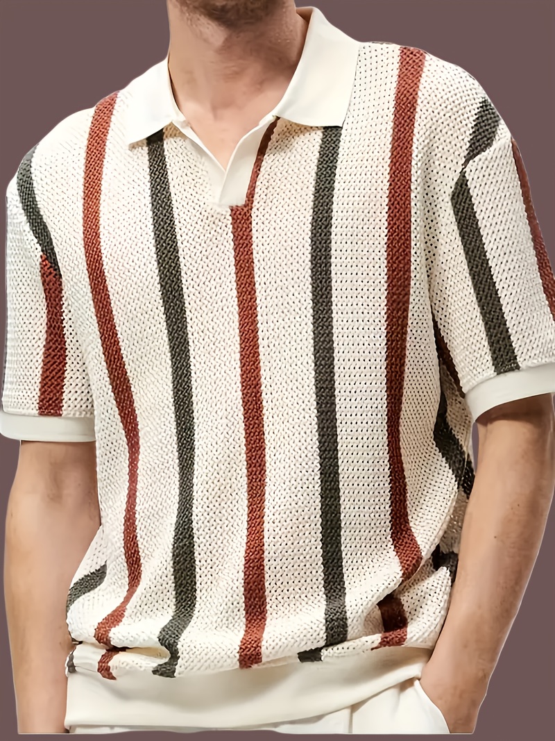 Pull à col rond en tricot rayé - Mens Fashion Mullet avis et prix