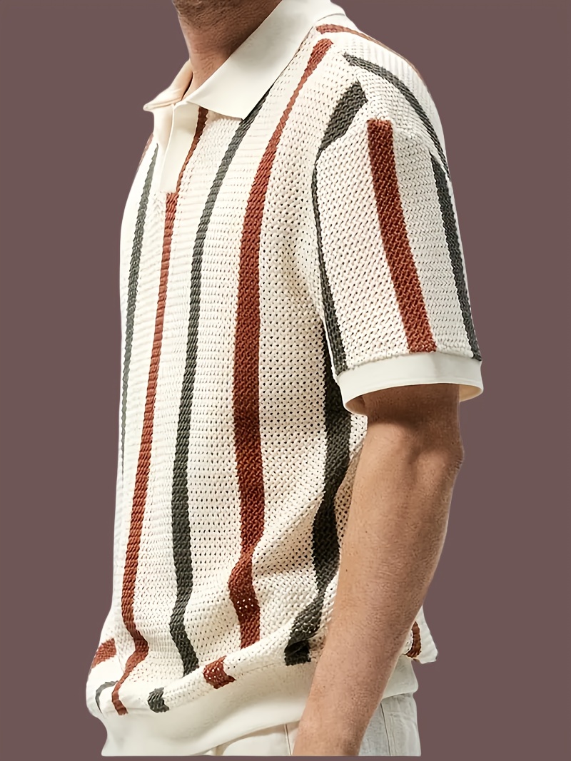 Pull à col rond en tricot rayé - Mens Fashion Mullet avis et prix