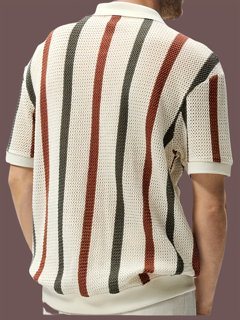 Pull à col rond en tricot rayé - Mens Fashion Mullet avis et prix