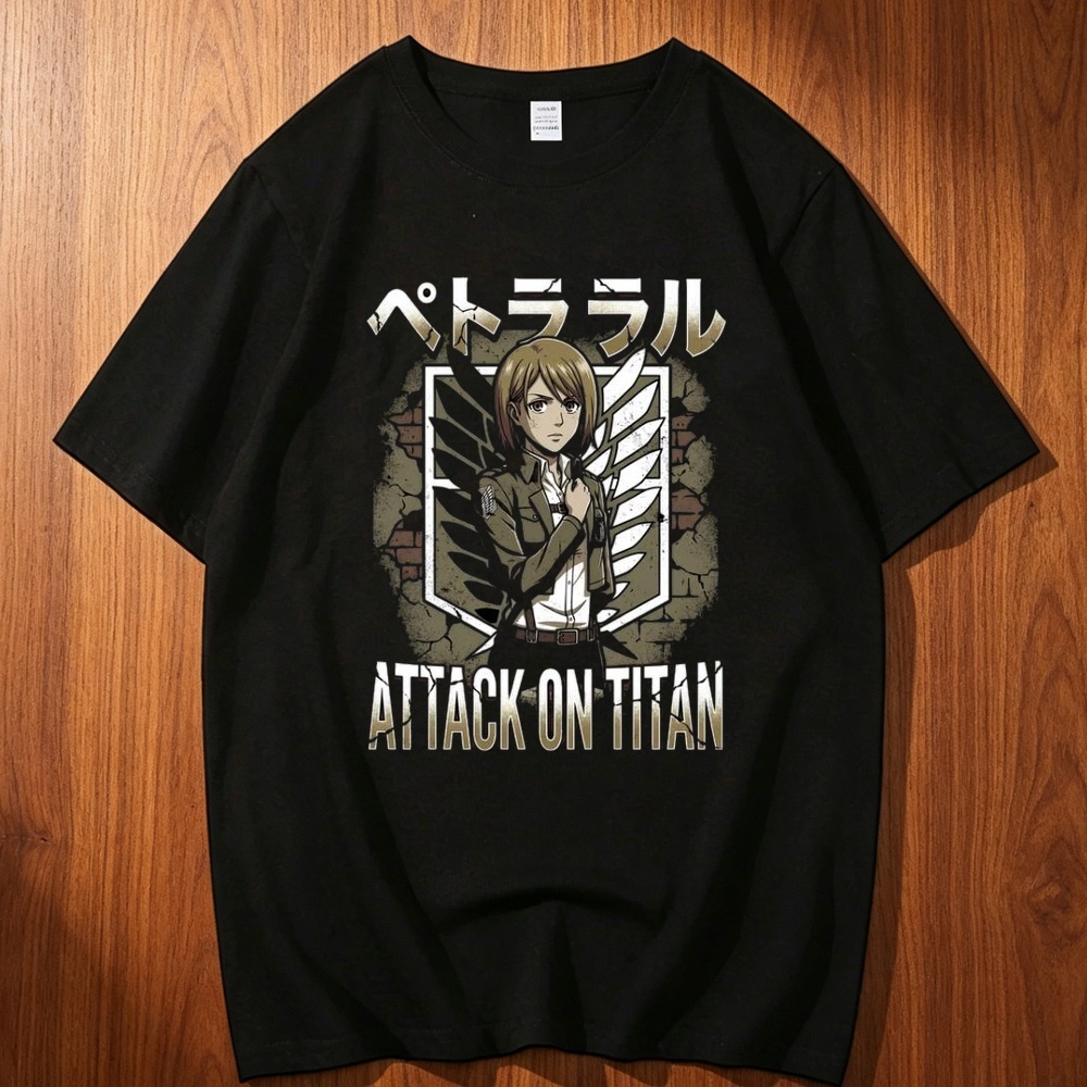 T-shirt en coton Attack on Tit - Men'S Fashion University avis et prix