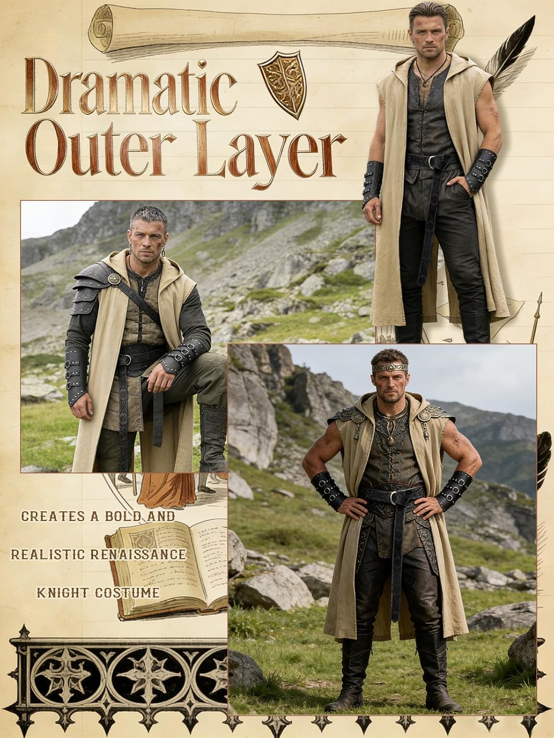 Ensemble de costumes Renaissan - Belt Mens Fashion avis et prix