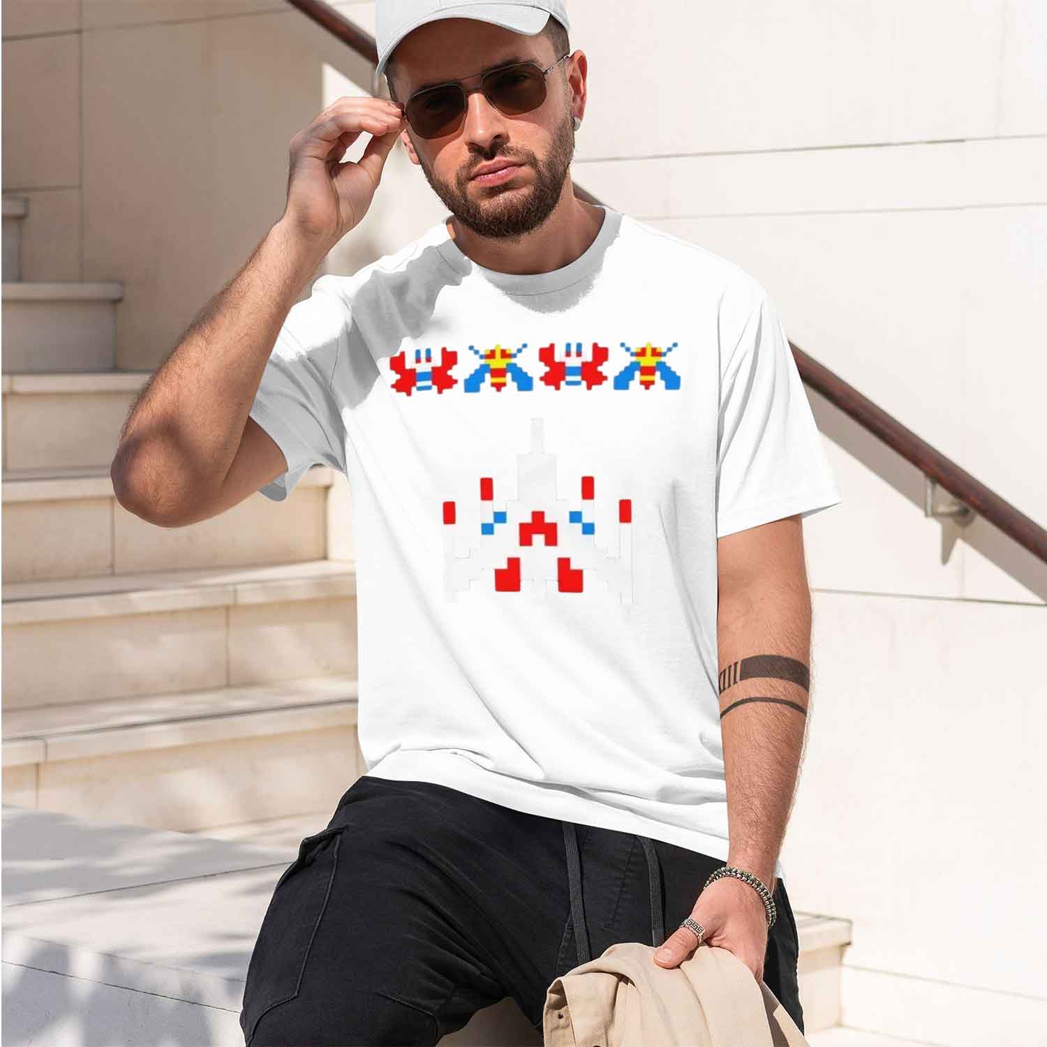 T-shirt vintage Galaga Invader - Mens Fashion In The 80S avis et prix