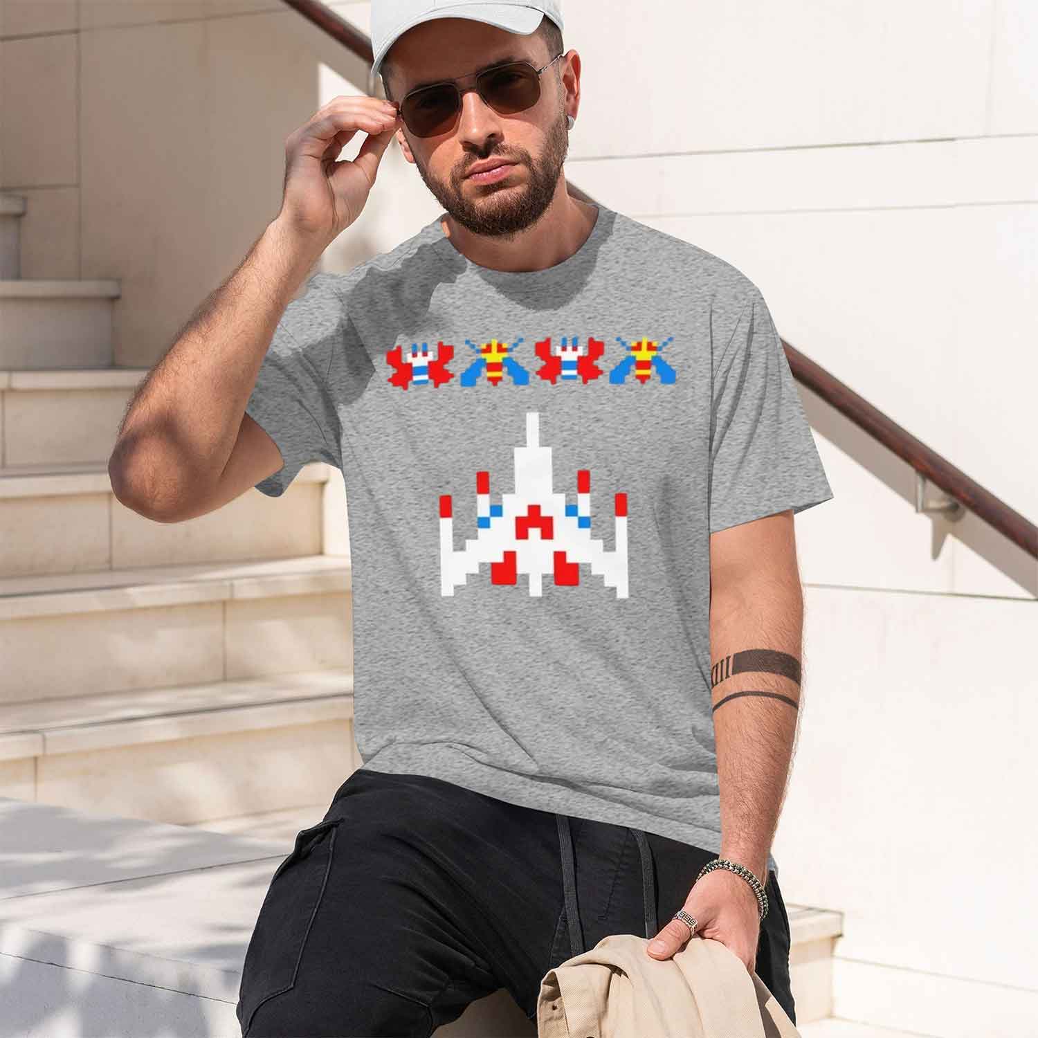 T-shirt vintage Galaga Invader - Mens Fashion In The 80S avis et prix