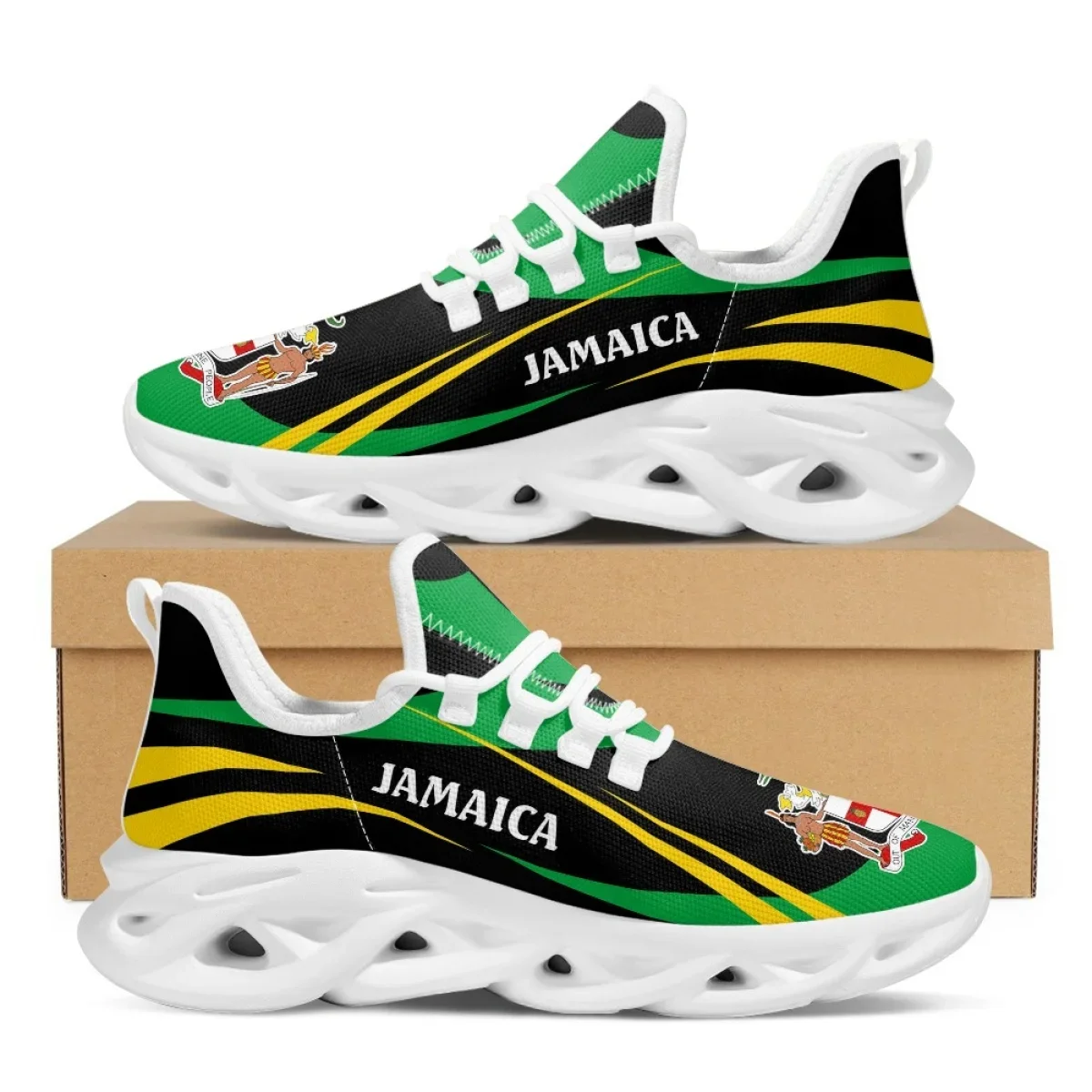 Jamaïque drapeau imprimer chau - Mens Fashion Trainers avis et prix