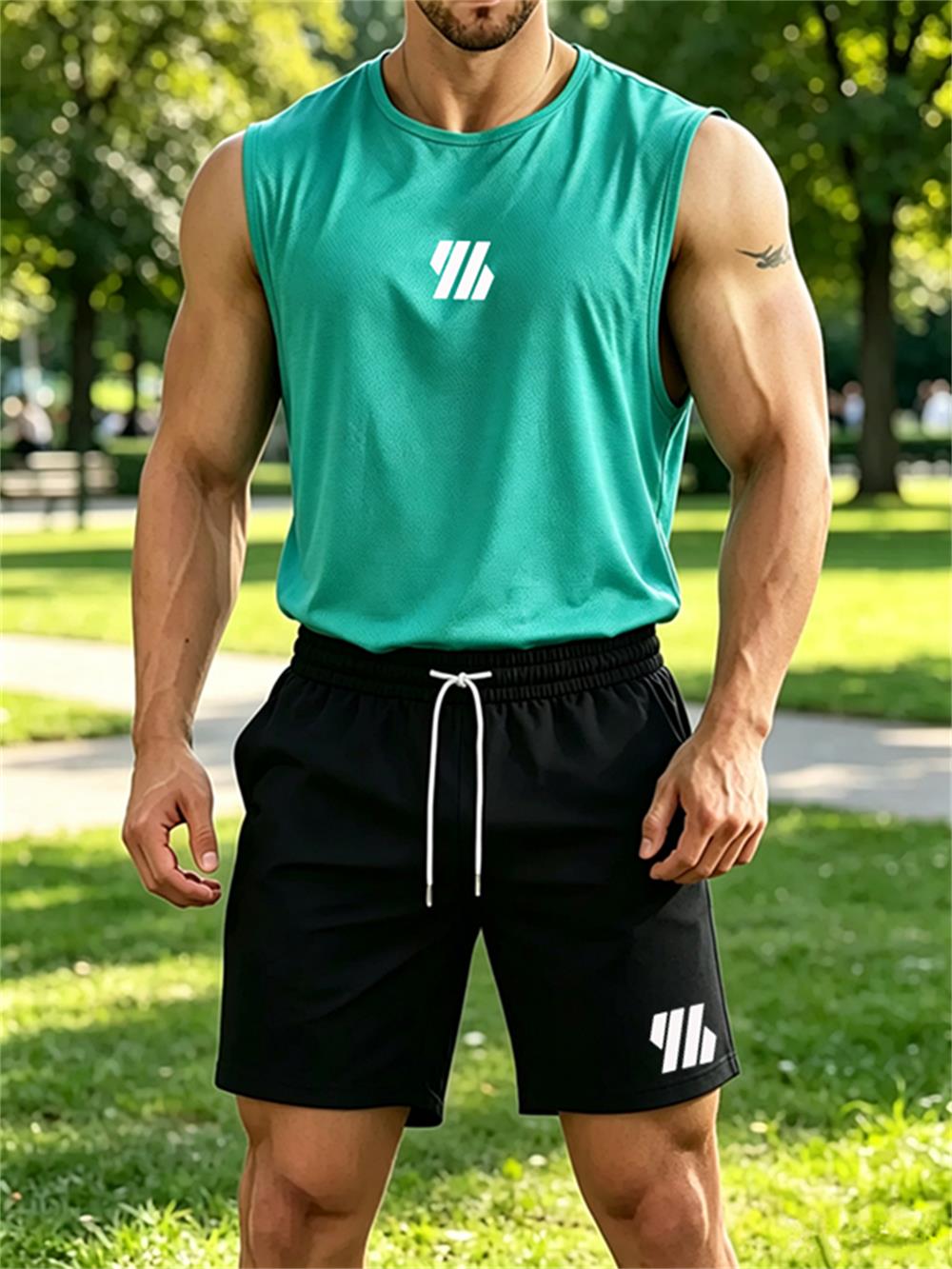 Nouvel ensemble de sport deux  - Mens Fashion Vest avis et prix
