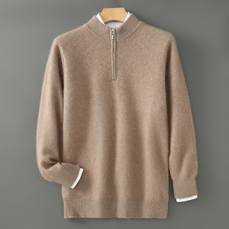 Pull en cachemire de vison épa - Men'S Fashion Zip Sweater avis et prix
