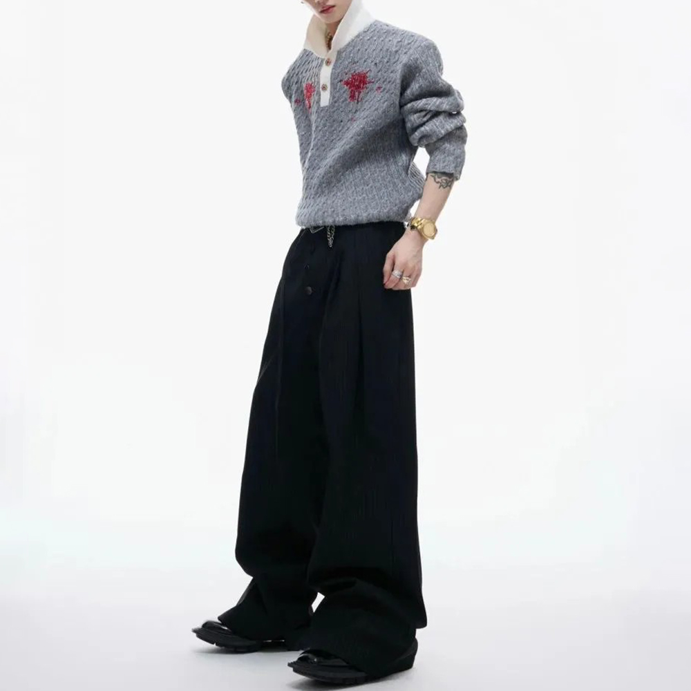 Pull en tricot Slim pour homme - Mens Fashion Mullet avis et prix