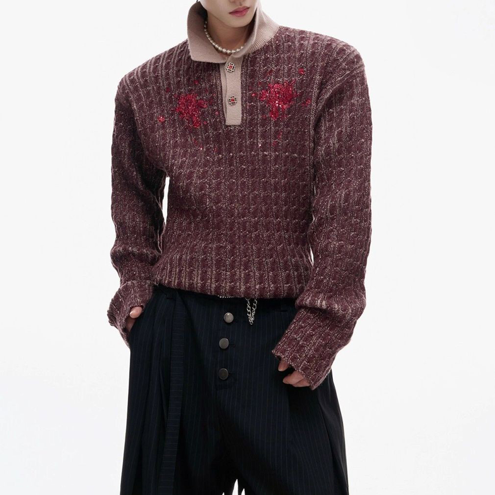 Pull en tricot Slim pour homme - Mens Fashion Mullet avis et prix