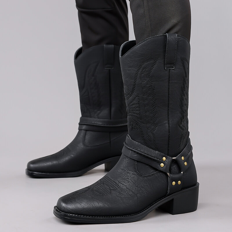Bottes de cowboy rétro western - Belt Mens Fashion avis et prix