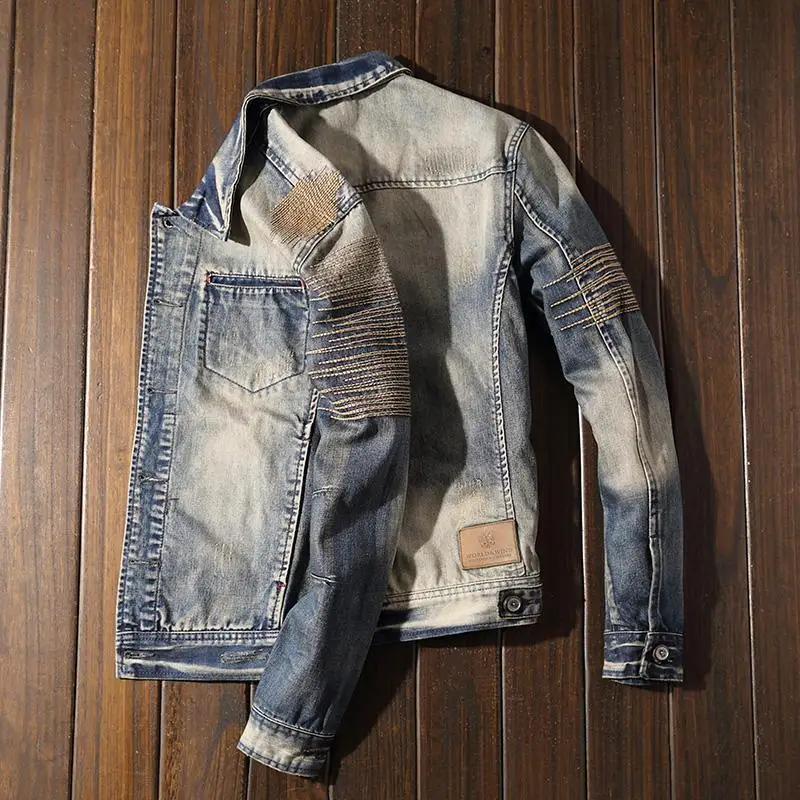 Veste en jean décontractée pou - Mens Fashion Denim Jacket avis et prix