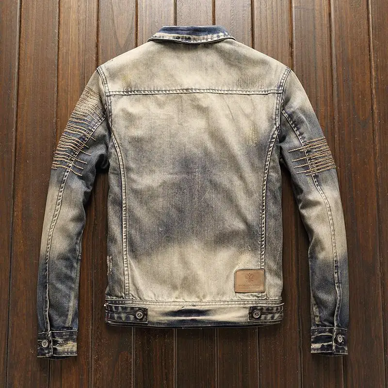 Veste en jean décontractée pou - Mens Fashion Denim Jacket avis et prix
