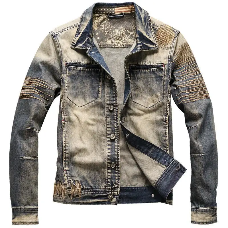 Veste en jean décontractée pou - Mens Fashion Denim Jacket avis et prix