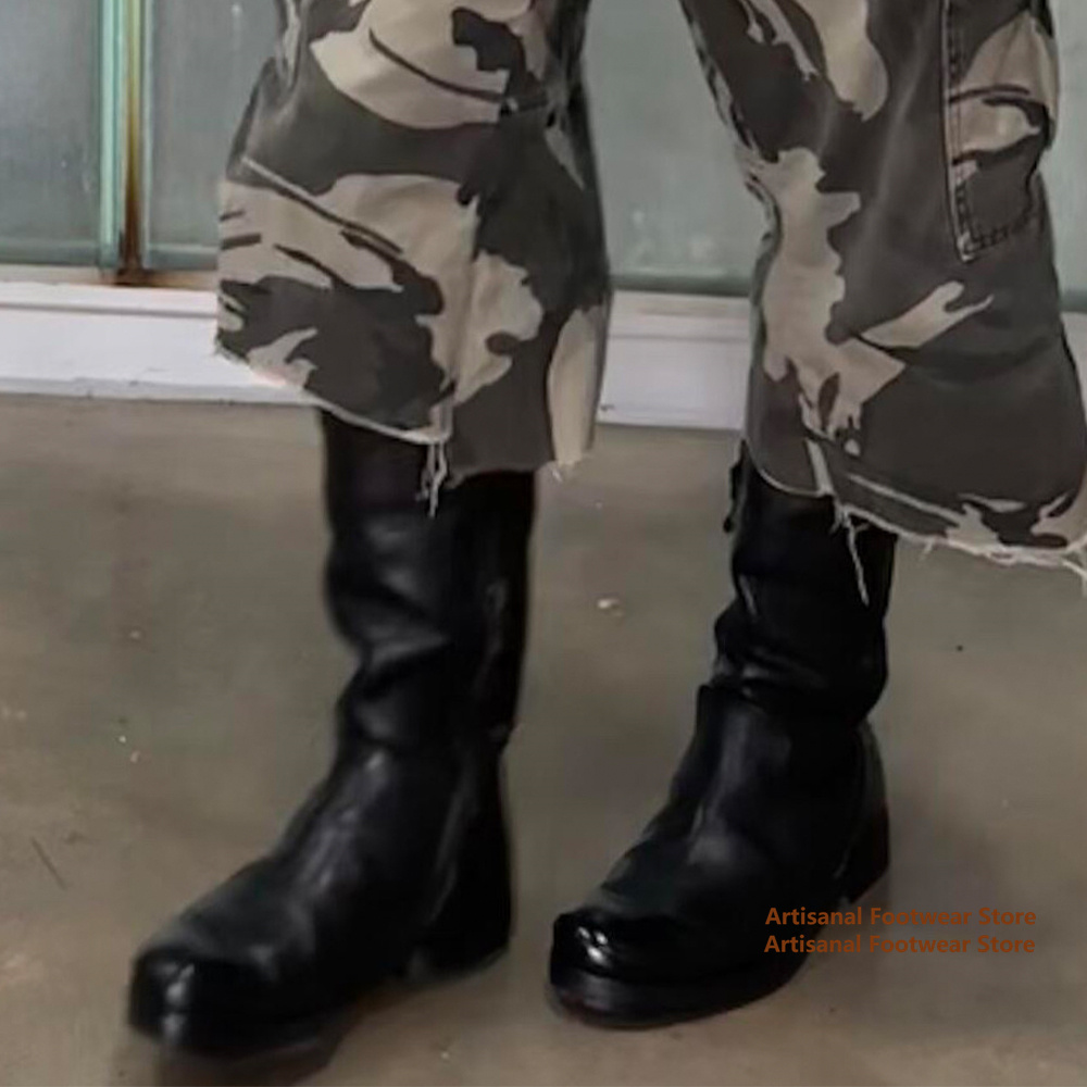 Bottes de moto à bout rond pou - Chelsea Boots Men avis et prix