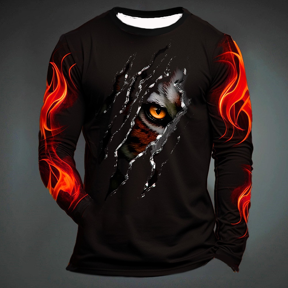 T-shirt à imprimé tigre amusan - Men'S Fashion Y2K avis et prix