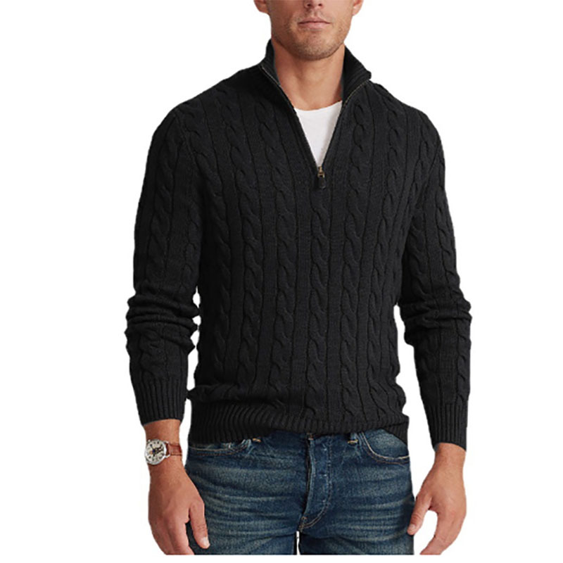 Pull tricoté à col montant pou - Men'S Fashion Zip Sweater avis et prix