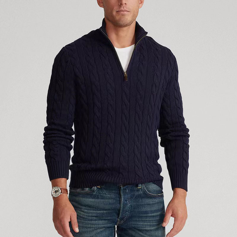 Pull tricoté à col montant pou - Men'S Fashion Zip Sweater avis et prix