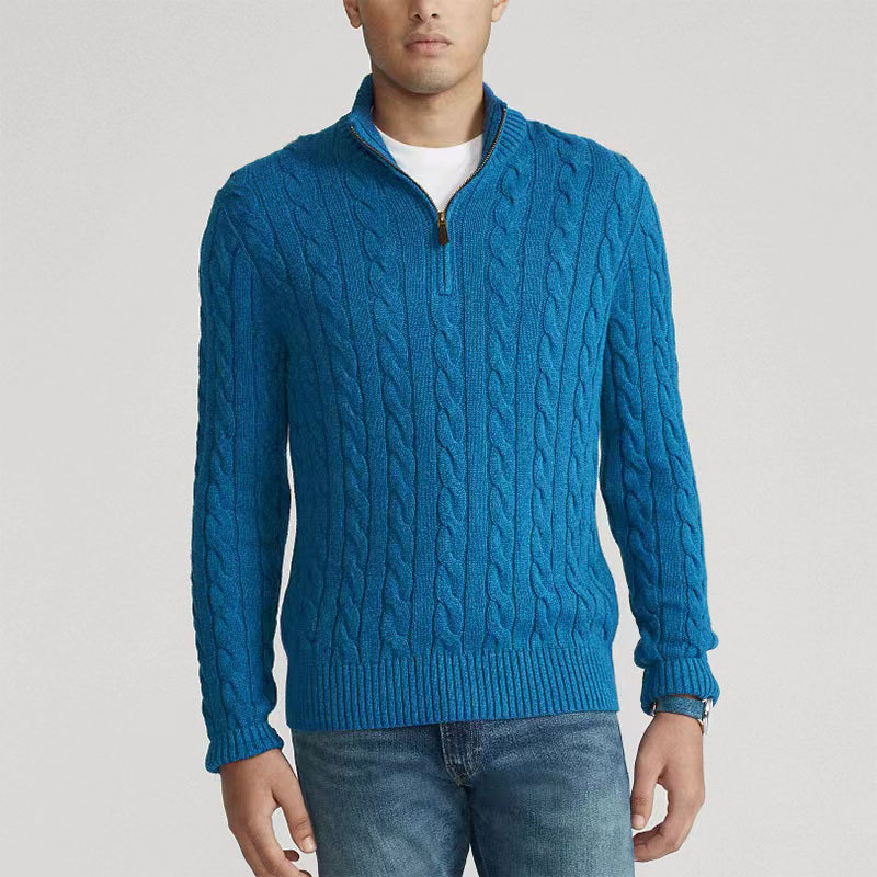 Pull tricoté à col montant pou - Men'S Fashion Zip Sweater avis et prix