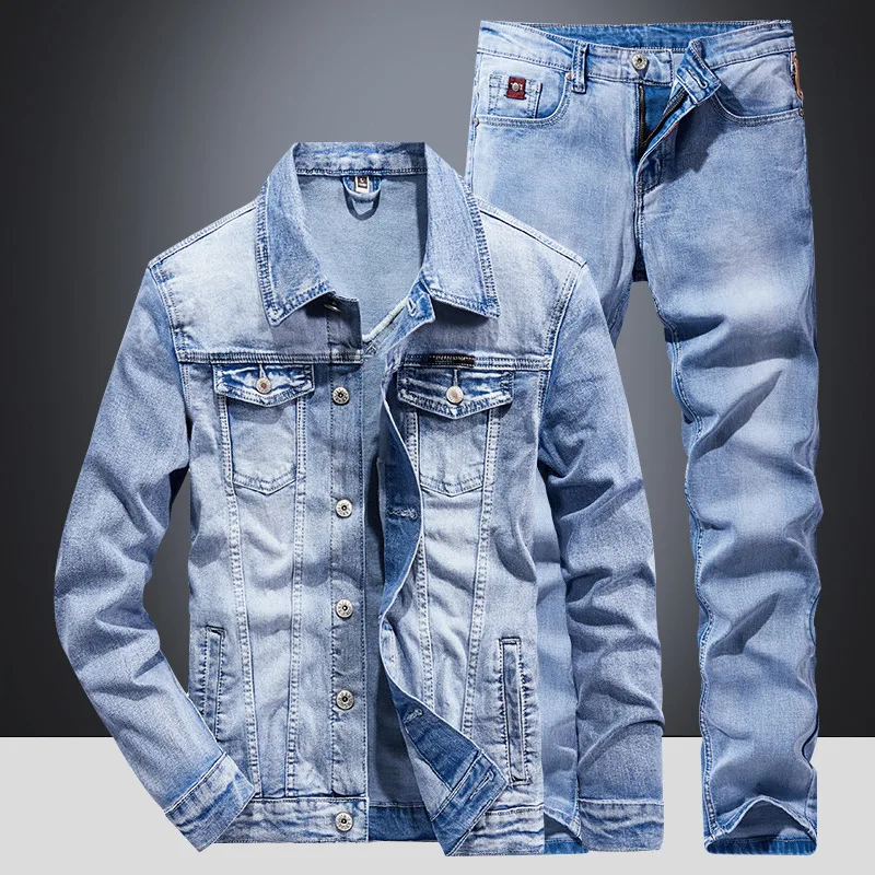 Ensemble de veste en jean déco - Mens Fashion Denim Jacket avis et prix