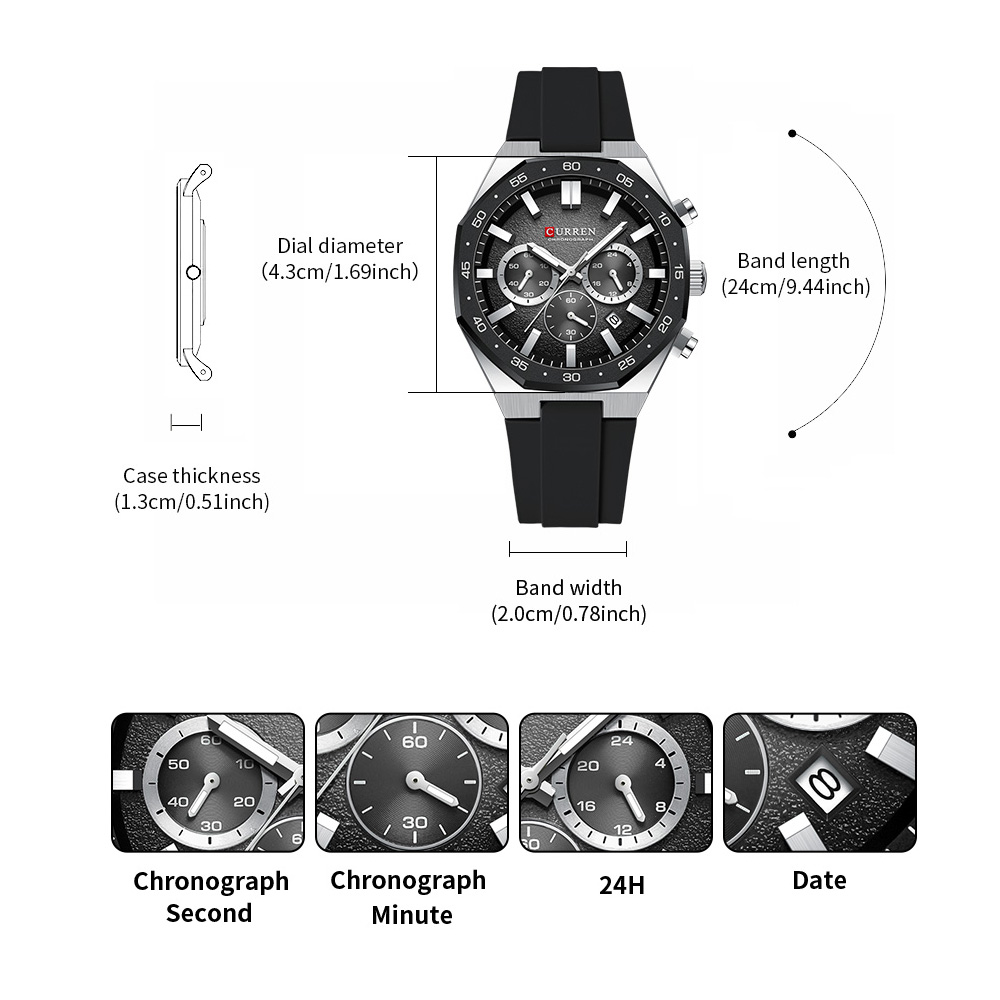 Montre sport pour homme CURREN - Belt Mens Fashion avis et prix
