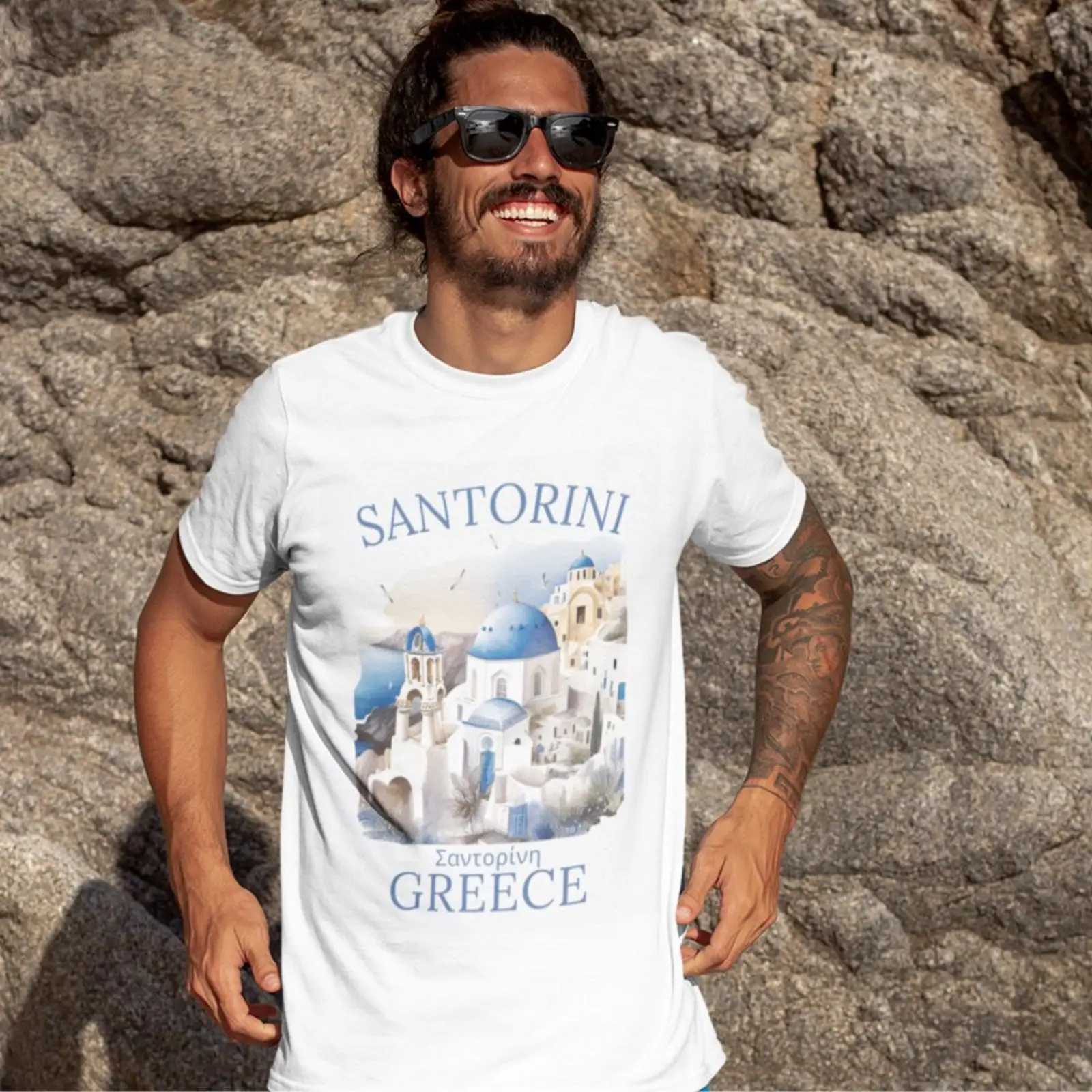 T-shirt Santorini Grèce, magni - Men'S Fashion Greece avis et prix