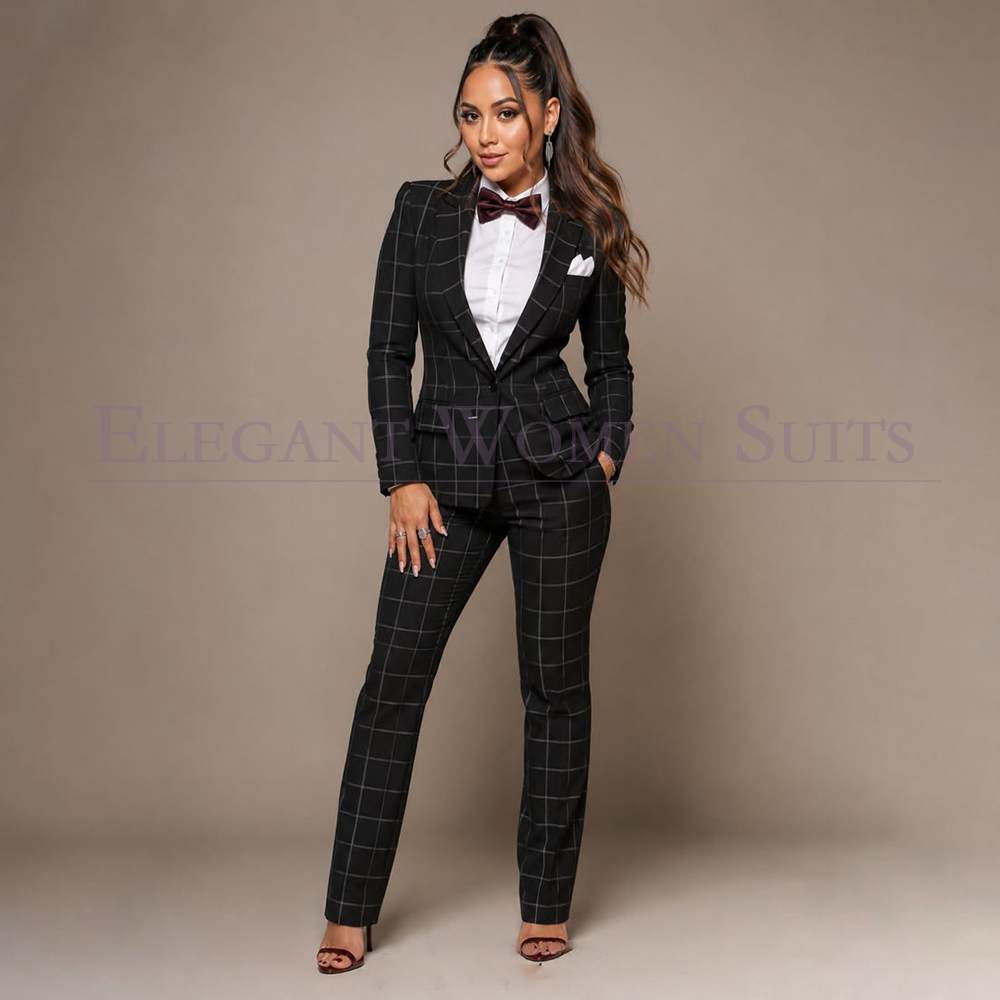 Costume pour femmes à carreaux - Men'S Fashion All Black Outfit avis et prix