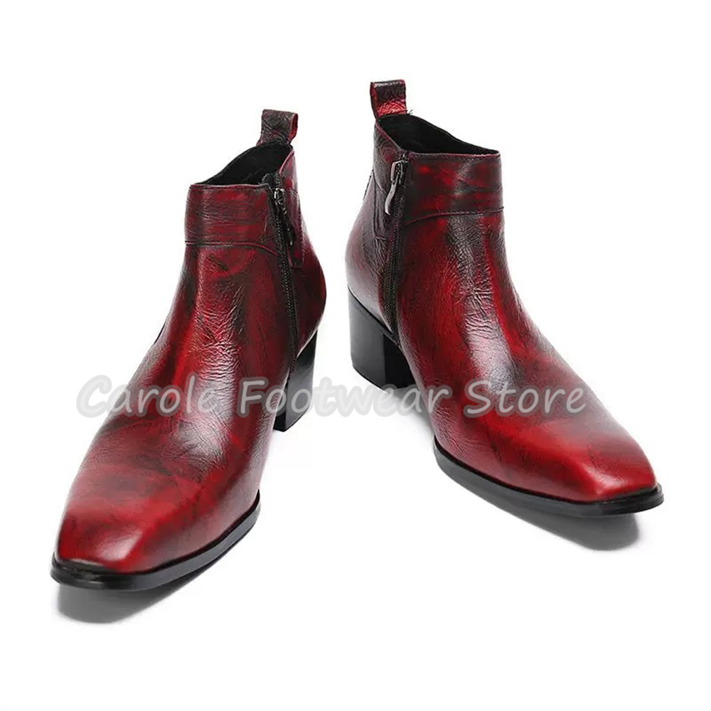 Bottines vintage à bout carré  - Chelsea Boots Men avis et prix