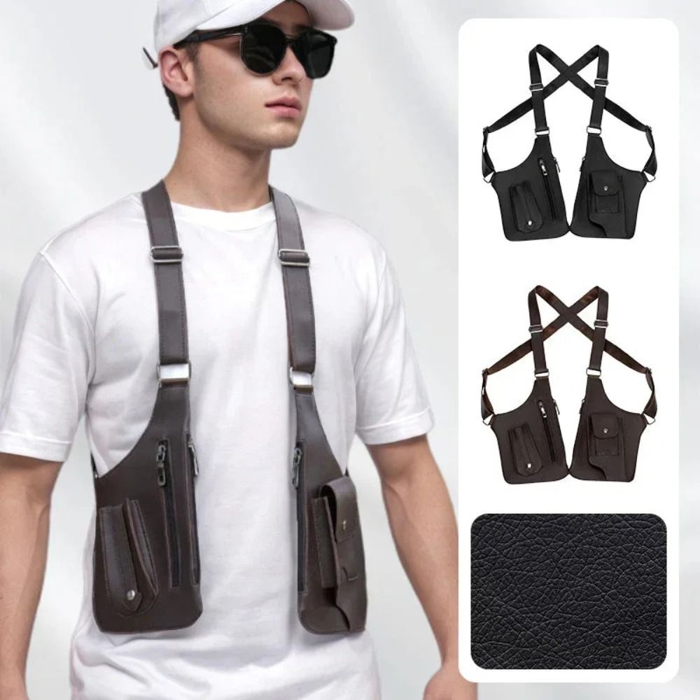 Sac de poitrine antivol en cui - Mens Fashion Vest avis et prix