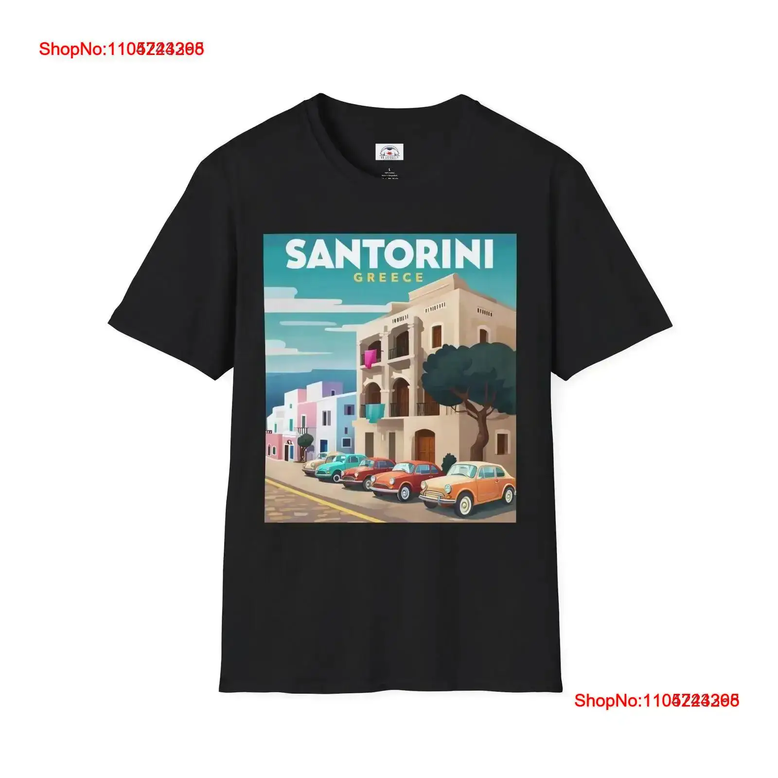 Santorin grèce t-shirt été vib - Men'S Fashion Greece avis et prix