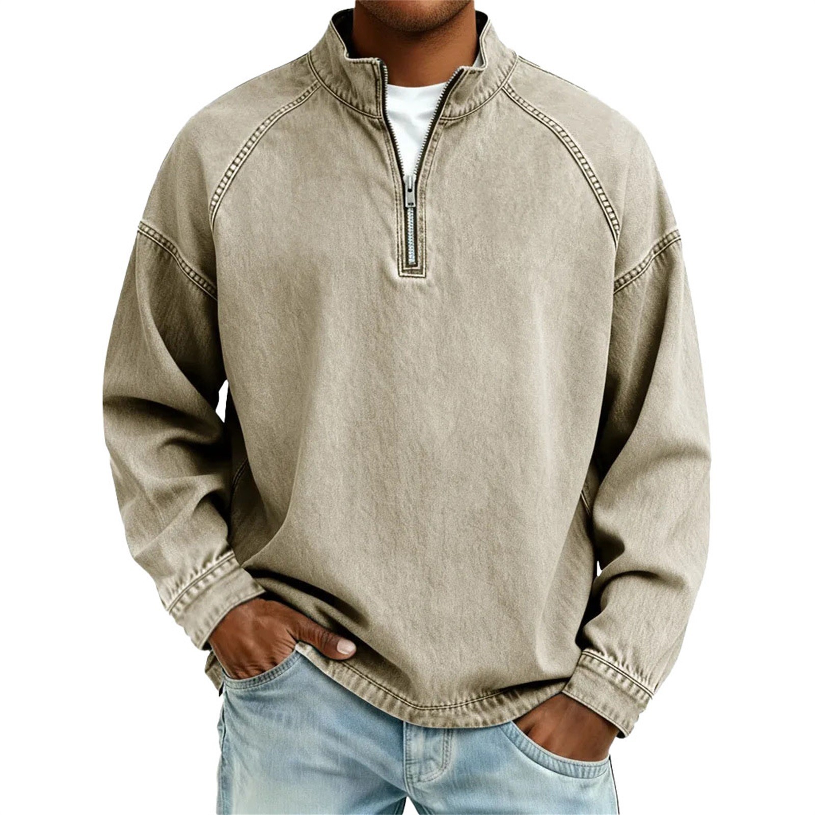 Veste en jean pour homme, styl - Mens Fashion Denim Jacket avis et prix